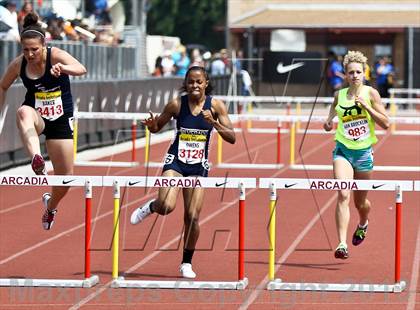 Thumbnail 2 in Arcadia Invitational (300 M Hurdles) photogallery.