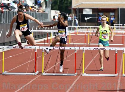 Thumbnail 3 in Arcadia Invitational (300 M Hurdles) photogallery.