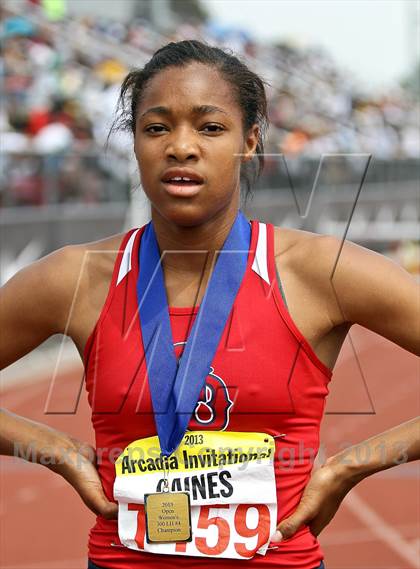 Thumbnail 1 in Arcadia Invitational (300 M Hurdles) photogallery.