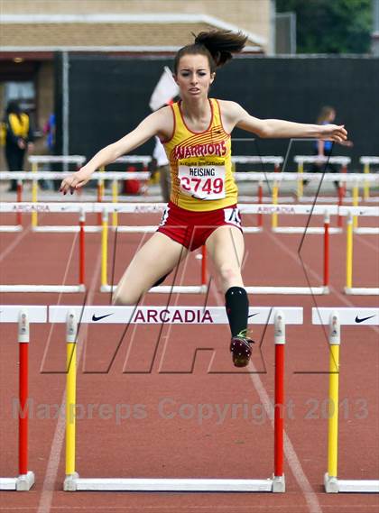 Thumbnail 3 in Arcadia Invitational (300 M Hurdles) photogallery.