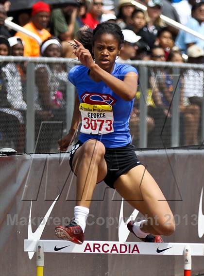 Thumbnail 1 in Arcadia Invitational (300 M Hurdles) photogallery.