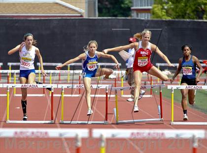 Thumbnail 1 in Arcadia Invitational (300 M Hurdles) photogallery.