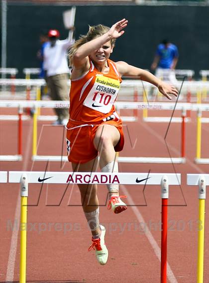 Thumbnail 2 in Arcadia Invitational (300 M Hurdles) photogallery.