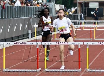 Thumbnail 3 in Arcadia Invitational (300 M Hurdles) photogallery.