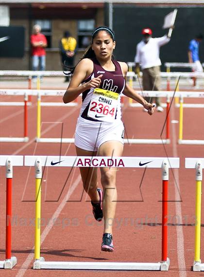 Thumbnail 3 in Arcadia Invitational (300 M Hurdles) photogallery.