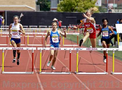 Thumbnail 3 in Arcadia Invitational (300 M Hurdles) photogallery.