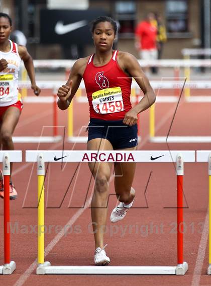 Thumbnail 2 in Arcadia Invitational (300 M Hurdles) photogallery.