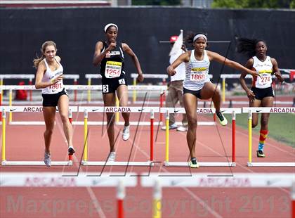 Thumbnail 1 in Arcadia Invitational (300 M Hurdles) photogallery.