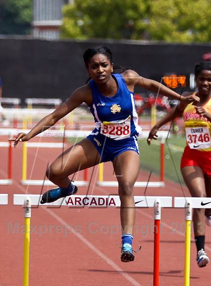 Thumbnail 1 in Arcadia Invitational (300 M Hurdles) photogallery.