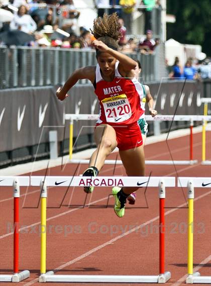 Thumbnail 1 in Arcadia Invitational (300 M Hurdles) photogallery.