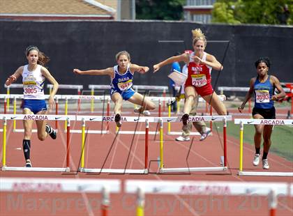 Thumbnail 3 in Arcadia Invitational (300 M Hurdles) photogallery.