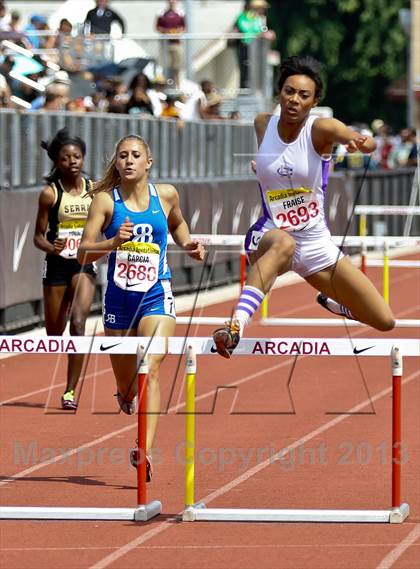 Thumbnail 2 in Arcadia Invitational (300 M Hurdles) photogallery.