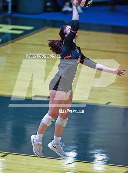 Thumbnail 2 in Memorial vs. Tompkins (UIL 6A D2 Girls Volleyball  Area) photogallery.