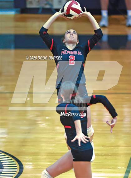 Thumbnail 1 in Memorial vs. Tompkins (UIL 6A D2 Girls Volleyball  Area) photogallery.