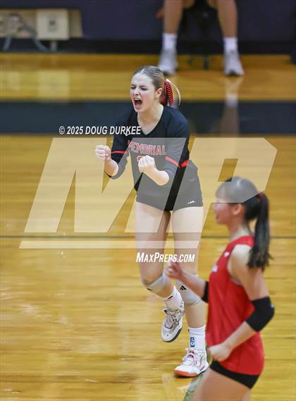Thumbnail 1 in Memorial vs. Tompkins (UIL 6A D2 Girls Volleyball  Area) photogallery.
