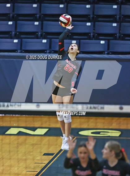 Thumbnail 3 in Memorial vs. Tompkins (UIL 6A D2 Girls Volleyball  Area) photogallery.