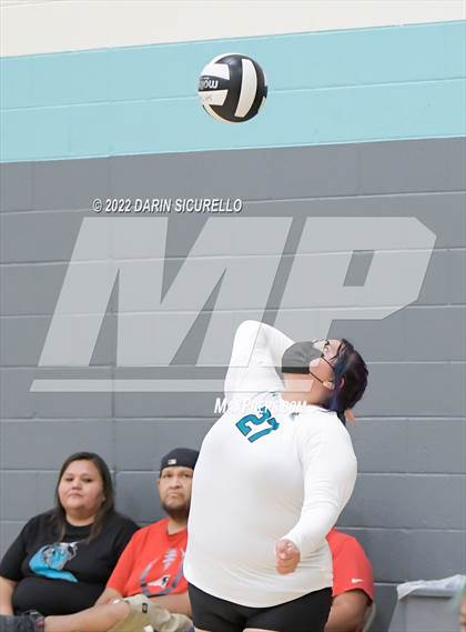 Thumbnail 3 in Greyhills Academy vs  San Miguel (Epic Tourneys Volleyball Invite) photogallery.
