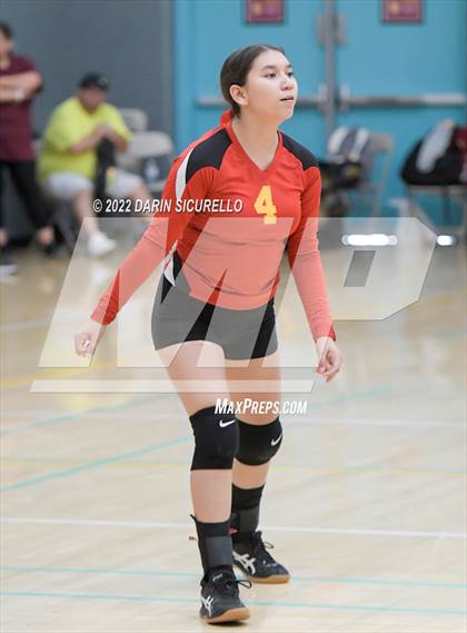 Thumbnail 3 in Greyhills Academy vs  San Miguel (Epic Tourneys Volleyball Invite) photogallery.