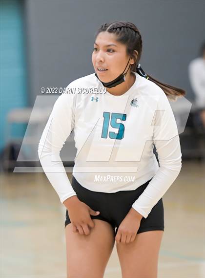 Thumbnail 3 in Greyhills Academy vs  San Miguel (Epic Tourneys Volleyball Invite) photogallery.