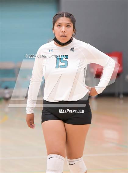 Thumbnail 3 in Greyhills Academy vs  San Miguel (Epic Tourneys Volleyball Invite) photogallery.