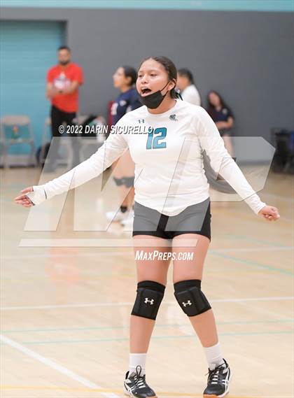 Thumbnail 2 in Greyhills Academy vs  San Miguel (Epic Tourneys Volleyball Invite) photogallery.