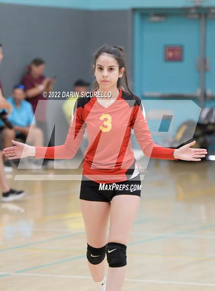 Thumbnail 1 in Greyhills Academy vs  San Miguel (Epic Tourneys Volleyball Invite) photogallery.