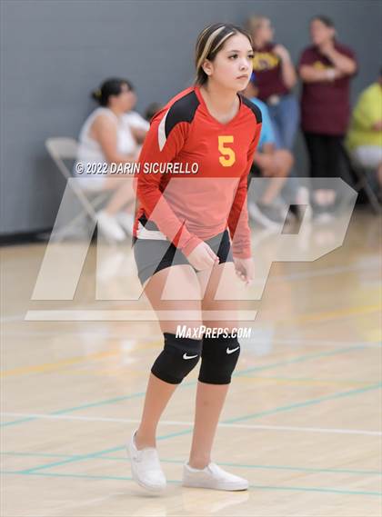 Thumbnail 2 in Greyhills Academy vs  San Miguel (Epic Tourneys Volleyball Invite) photogallery.