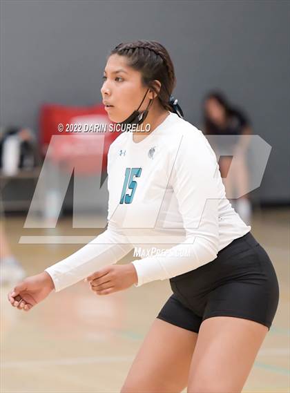 Thumbnail 3 in Greyhills Academy vs  San Miguel (Epic Tourneys Volleyball Invite) photogallery.