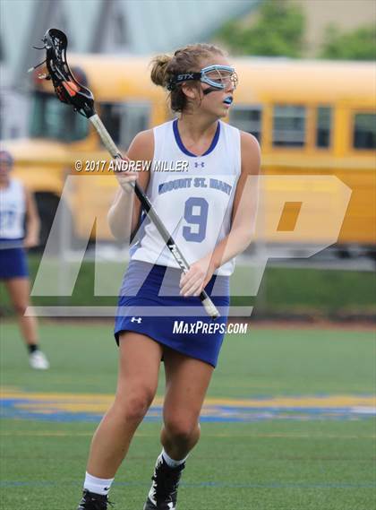 Thumbnail 3 in Mount St. Mary Academy vs. Mount Mercy Academy  (Monsignor Martin Final) photogallery.