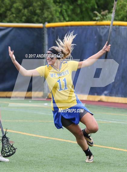 Thumbnail 3 in Mount St. Mary Academy vs. Mount Mercy Academy  (Monsignor Martin Final) photogallery.