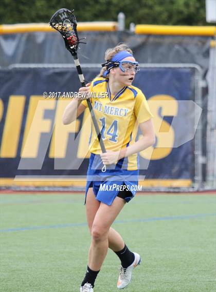 Thumbnail 2 in Mount St. Mary Academy vs. Mount Mercy Academy  (Monsignor Martin Final) photogallery.