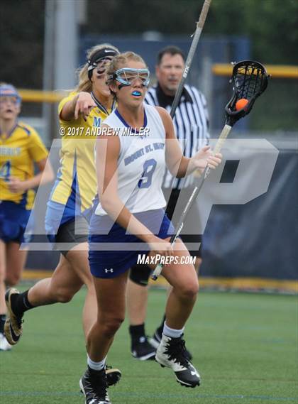 Thumbnail 3 in Mount St. Mary Academy vs. Mount Mercy Academy  (Monsignor Martin Final) photogallery.