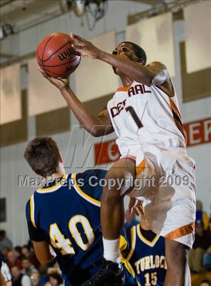 Thumbnail 1 in Turlock vs. Central (Modesto Christian Holiday Hoops)  photogallery.