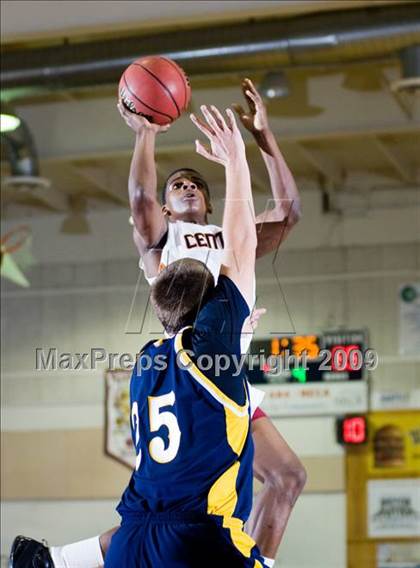 Thumbnail 1 in Turlock vs. Central (Modesto Christian Holiday Hoops)  photogallery.