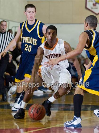 Thumbnail 2 in Turlock vs. Central (Modesto Christian Holiday Hoops)  photogallery.