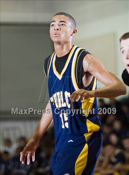 Thumbnail 1 in Turlock vs. Central (Modesto Christian Holiday Hoops)  photogallery.