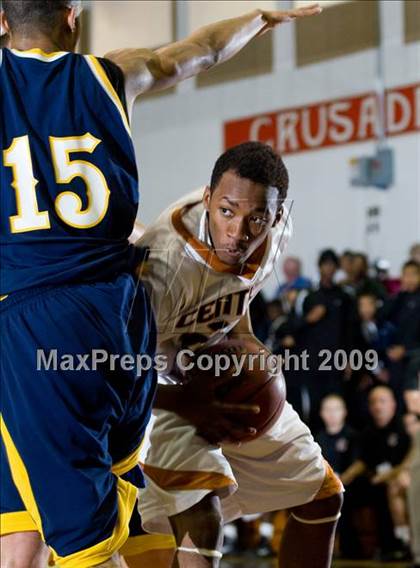 Thumbnail 1 in Turlock vs. Central (Modesto Christian Holiday Hoops)  photogallery.