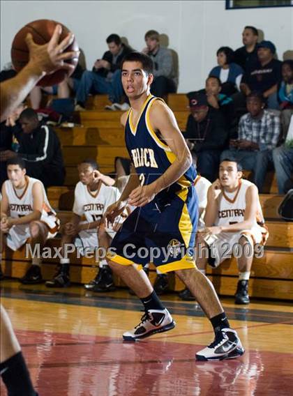 Thumbnail 1 in Turlock vs. Central (Modesto Christian Holiday Hoops)  photogallery.