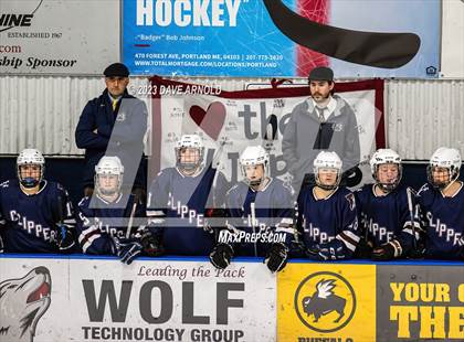 Thumbnail 3 in Yarmouth/Freeport vs. Cheverus/Kennebunk/OldOrchard/Windham (MPA State Final) photogallery.