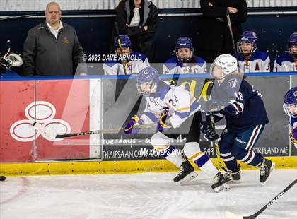 Thumbnail 3 in Yarmouth/Freeport vs. Cheverus/Kennebunk/OldOrchard/Windham (MPA State Final) photogallery.