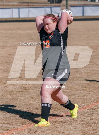 Thumbnail 2 in Hoke County vs South View (Kickin for Cancer Jamboree) photogallery.
