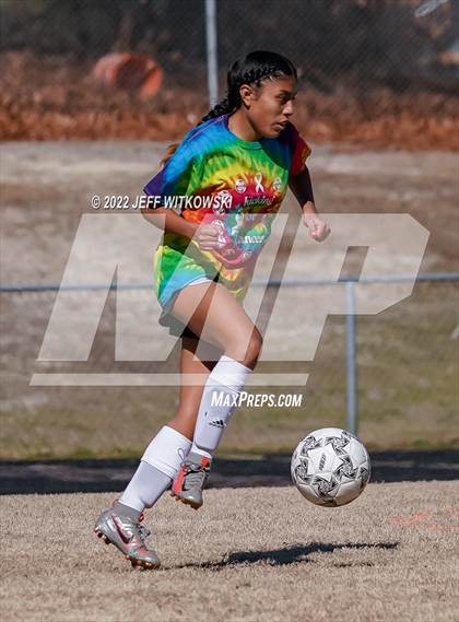 Thumbnail 3 in Hoke County vs South View (Kickin for Cancer Jamboree) photogallery.