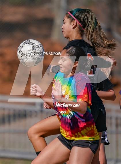 Thumbnail 3 in Hoke County vs South View (Kickin for Cancer Jamboree) photogallery.