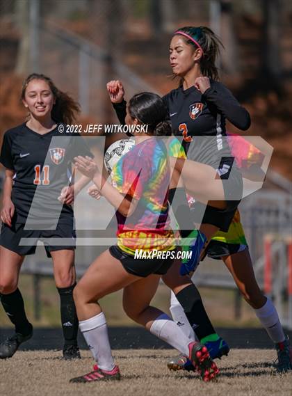 Thumbnail 2 in Hoke County vs South View (Kickin for Cancer Jamboree) photogallery.