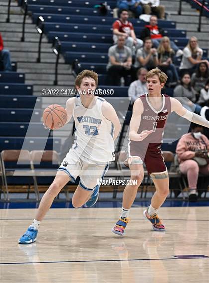 Thumbnail 1 in Bishop Walsh vs. Sunrise Christian Academy (Metro Classic) photogallery.