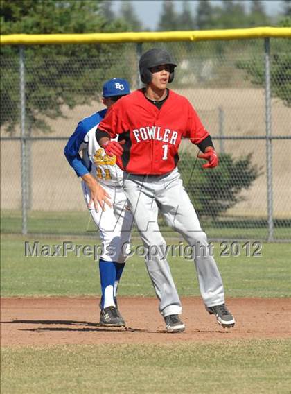 Thumbnail 2 in Fowler @ Bakersfield Christian (CIF CS Playoff) photogallery.