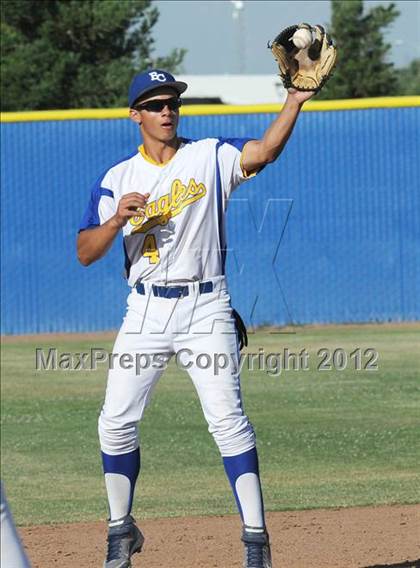 Thumbnail 2 in Fowler @ Bakersfield Christian (CIF CS Playoff) photogallery.