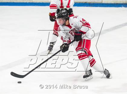 Thumbnail 1 in Fairfield Prep vs. La Salle Academy (Mount St Charles Holiday Face-Off) photogallery.