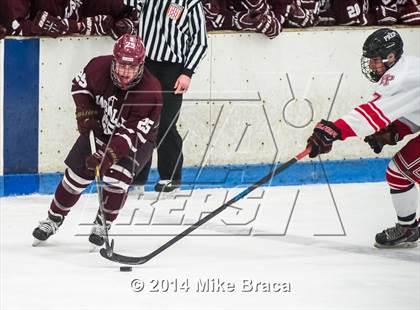 Thumbnail 1 in Fairfield Prep vs. La Salle Academy (Mount St Charles Holiday Face-Off) photogallery.