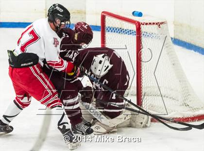 Thumbnail 1 in Fairfield Prep vs. La Salle Academy (Mount St Charles Holiday Face-Off) photogallery.